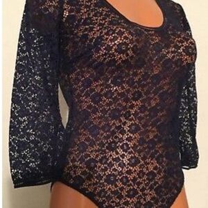 Victoria's Secret Navy Lace Bodysuit